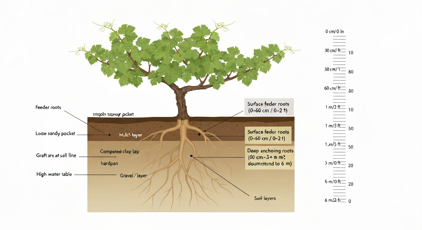 How Deep Do Grape Vines Grow: Root Depths, Planting & Care