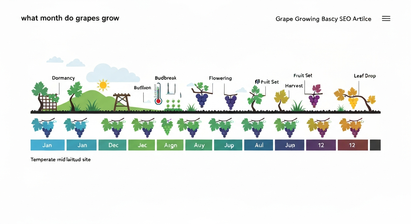 What Month Do Grapes Grow: Month-by-Month Guide
